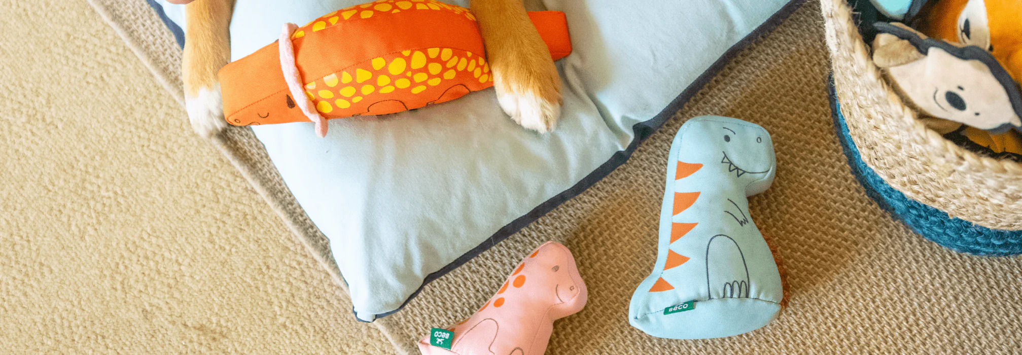 Pink Baby Dinosaur Dog Toy - Image 5